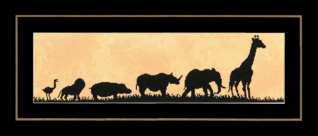 "animal Parade". Embroidery Kit. Unprinted Сanvas Lanarte