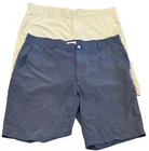 2 Ct - Peter Millar Shorts Mens Size 38 Hybrid Golf Sand / Navy ME0EP01