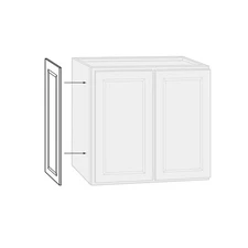 Hampton Bay Base Cabinet Decorative End 23 in. W x 29.50 in. H in Satin White
