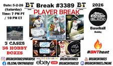 SANDY KOUFAX 2026 Topps Chrome Black Baseball Hobby 3 CASE 36 BOX Break #3389