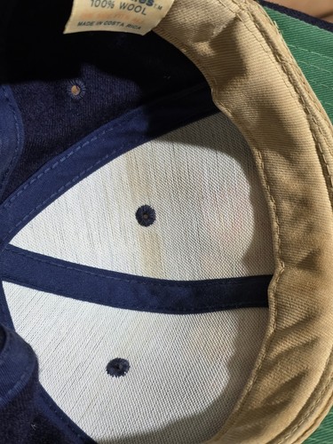 Vtg Chicago Bears Sports Specialties Script SnapBack Hat Cap Griswold Wool, Blue - Picture 10 of 14