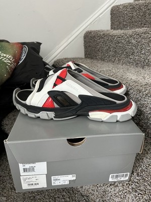 Balenciaga Track Sandals White/Red Size 13