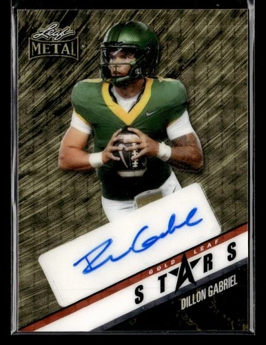2024 Leaf Collective Stars Super Prismatic Gold Dillon Gabriel 1/1 auto card