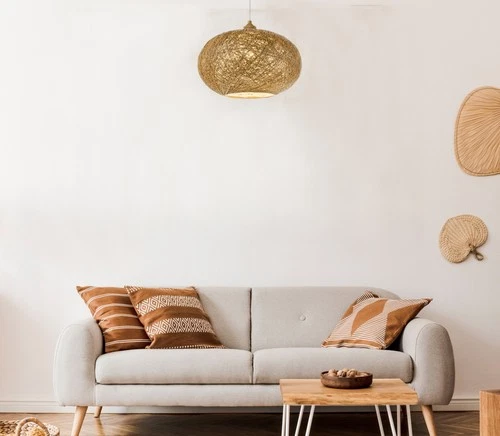 Maxim 14402 Bali 16" Woven String Dual Shade Pendant - Picture 2 of 6