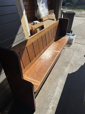 LONG WOODEN CHURCH/CHAPEL PEW BENCH SEATING 7ft