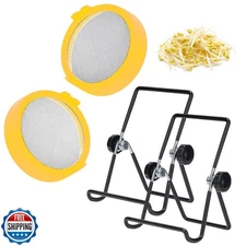 Lulonpon Sprouting Lids Growing Kit, Screen Sprout Lids with Stan