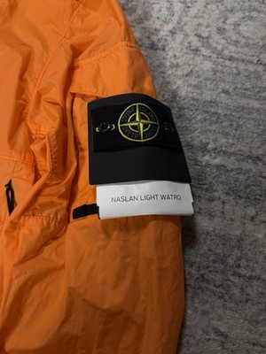 STONE ISLAND NWT Naslan Light Watro Orange Hooded Full Zip Jacket