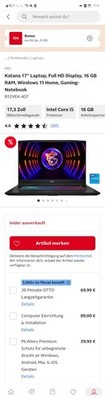 MSI Katana 17 Gaming Laptop