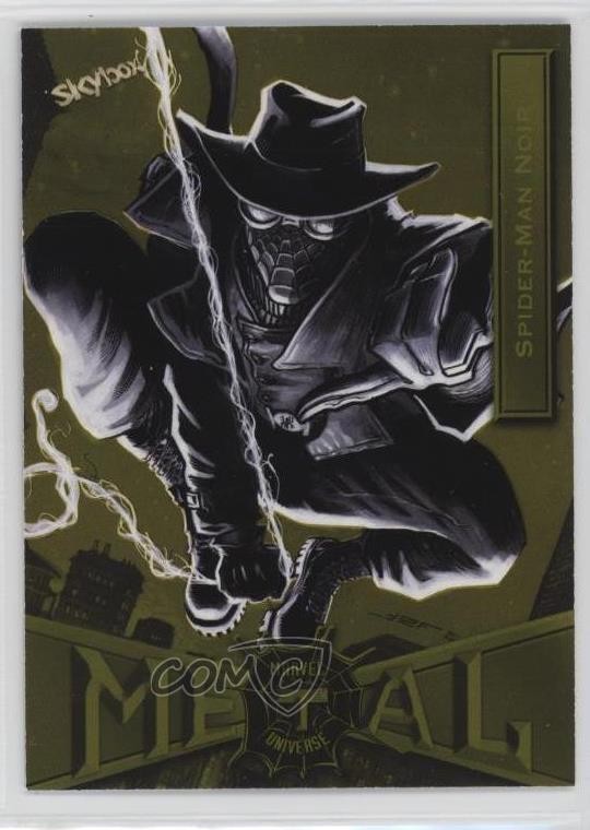 2022 Upper Deck Marvel Metal Universe Yellow Light FX Spider-Man Noir #85 0zg1