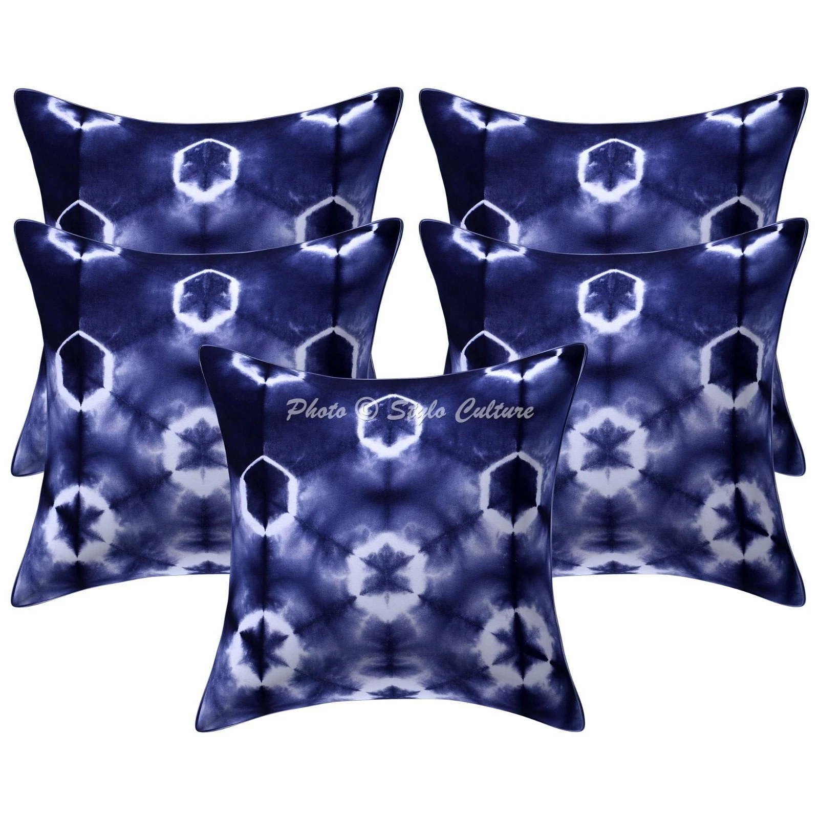 Boho Shibori Throw Pillow Covers Cotton Tie Dye Cushion Cover Home Decor 5 Pcs