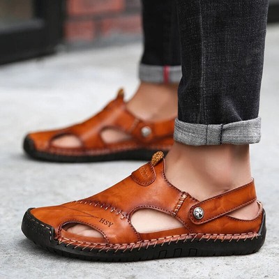 Mens Sport Closed Toe Sandals Summer Shoes Beach Fisherman Flat Slippers