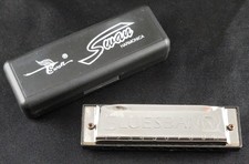 Hohner Harmonica Blueband w/ Swan Black Plastic Case