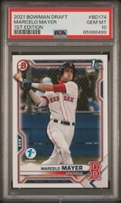 2021 Bowman Draft Marcelo Mayer 1st EDITION #BDC-174 Red Sox PSA 10