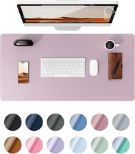 Leather Desk Pad Protector, Office Desk Mat, Large Mouse Pad, Non-Slip PU Leathe