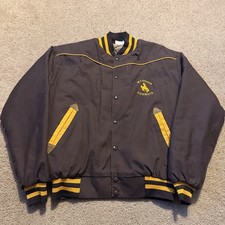 Vintage 90s Brown Jackets By Price Bomber Jacket University Of Wyoming Sz Medium