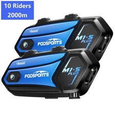2PCS 2000M M1-S Plus Bluetooth Intercom Motor...