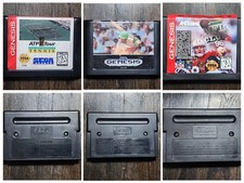Vintage Sega Genesis Sports Game Lot Of 3 Games NFL, ATP Tennis, MLB