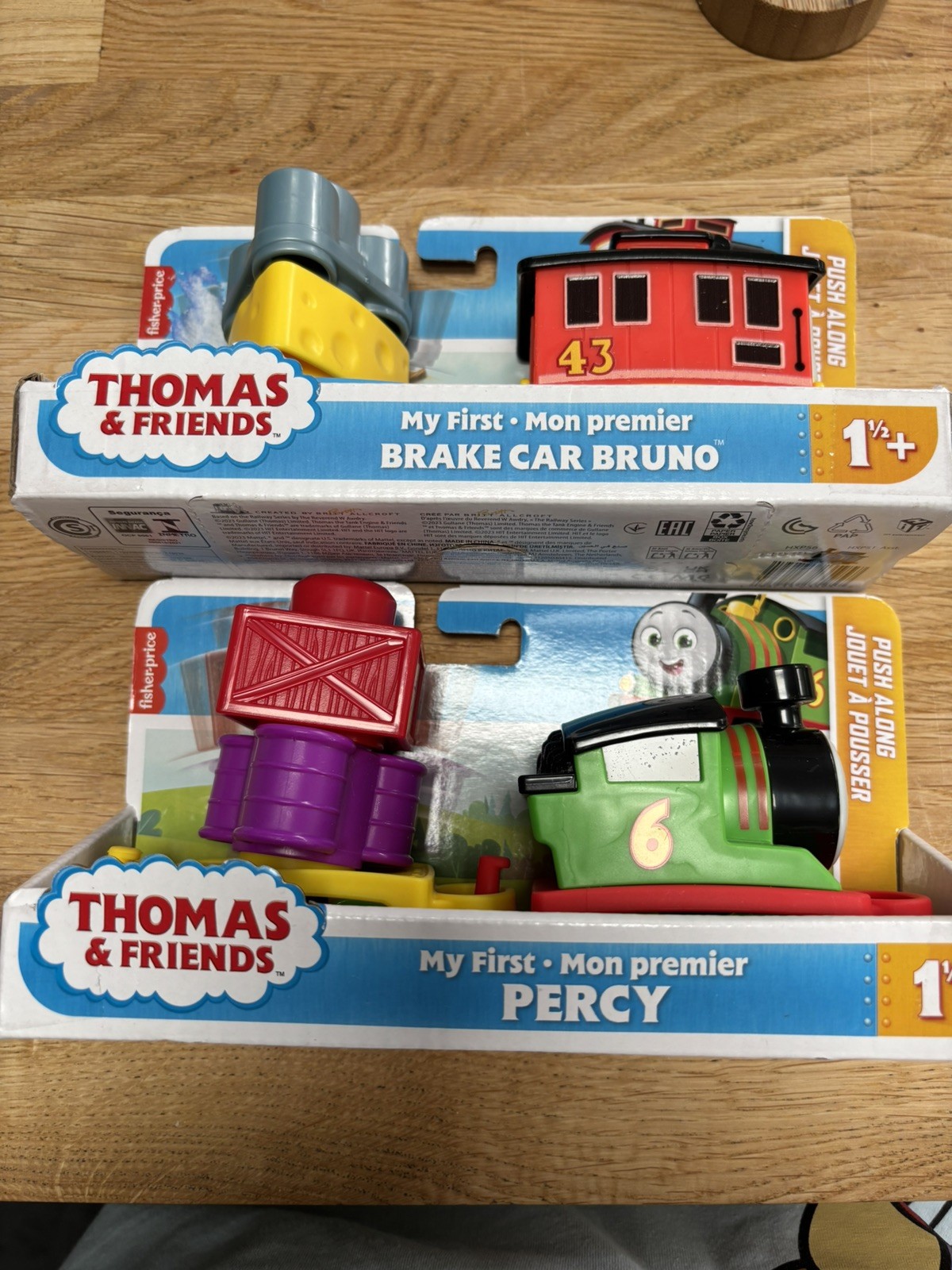 Thomas & Friends Toddler Toy My First Percy & Bruno bundle Push-Along Trains