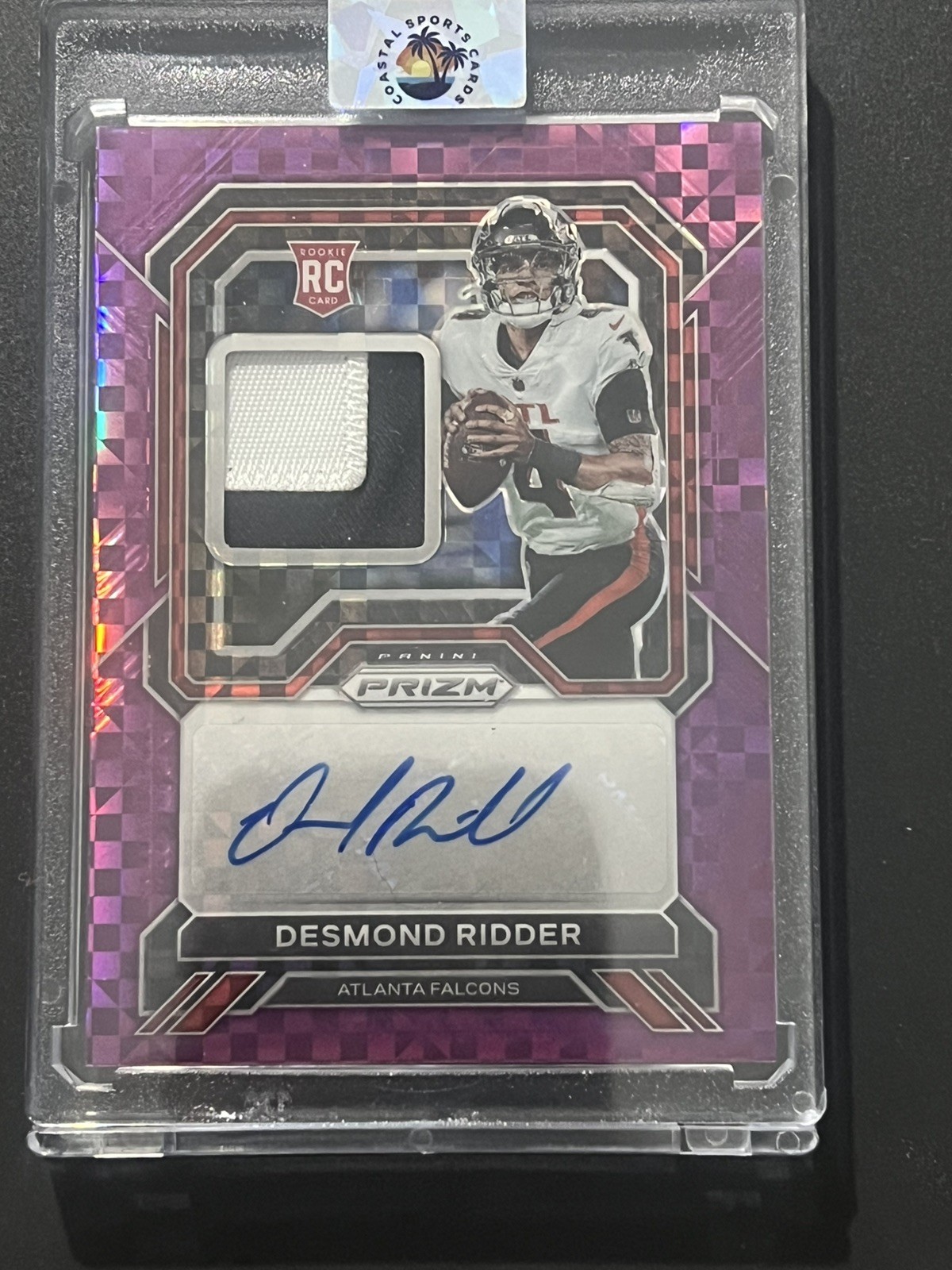2022 Panini Prizm Rookie Purple Power 23/49 Desmond Ridder RPA Patch Auto rookie