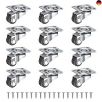 12 StüCk 12Mm MöBelrollen Klein,360-Grad Lenkrollen,Kleine L