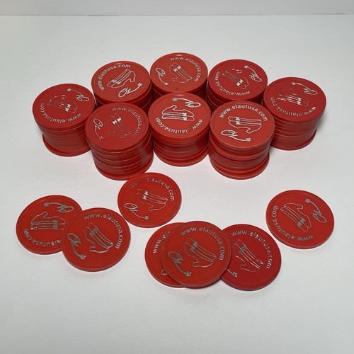 87 WIZARD OF OZ RED RUBY SLIPPERS ARCADE GAME COIN PUSHER TOKENS CHIPS ELAUT USA