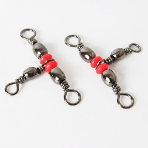 100 Stück Angeln Dreifachwirbel Triple Swivels Schnurverbinder Angelfass - Bild 7 von 12