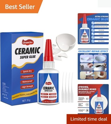 Ceramic Super Glue   Food Grade, Waterproof, Perfect for Pottery & Porcelain