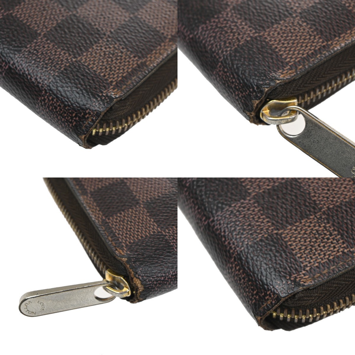 LOUIS VUITTON Zippy Wallet Zip Around Wallet Damier Ebene Brown N60015 01CA400