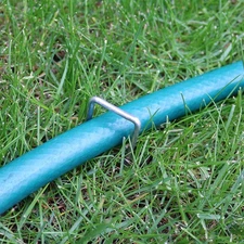 12 in Galvanized Steel Garden/Landscape Staples - Set of 100 by Sunnydaze