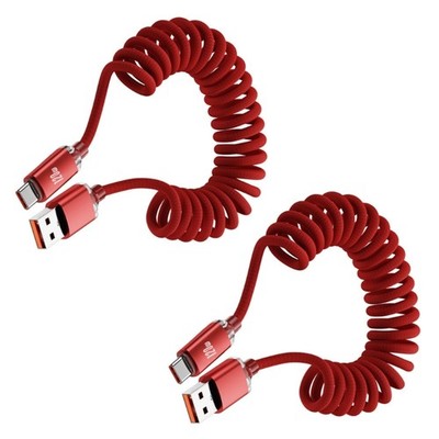 Efficient USB C to Type C Cable Spring Guard Fast Power Supply Nylon Braided