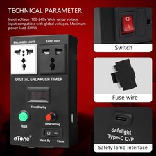 Digital Enlarger Timer Precision W/ Foot Switch Darkroom Photo Equipment