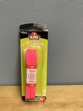 Kiwi  Style Laces 45" Flat Neon Pink Sneaker Laces- New In Package