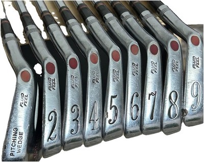 1969 Wilson Staff Dynapower Fluid Feel Irons W/ Face Savers Lot Of 9 Clubs Vtg