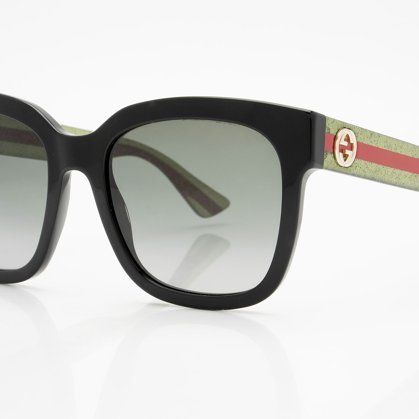 Gucci Glitter Web Interlocking G Round Sunglasses - image 5