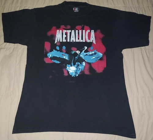 METALLICA RELOAD T SHIRT XL CONCERT TOUR DOUBLE SID 1990s vintage concert t-shirt, vintage, size XL, single stitch, B+ condition