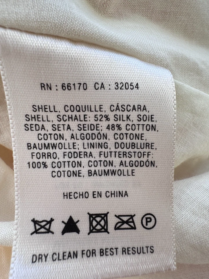 Vestido Anthropologie Vanessa Virginia Antumbra laranja branco sem alças tamanho 8 - Imagem 4 de 4