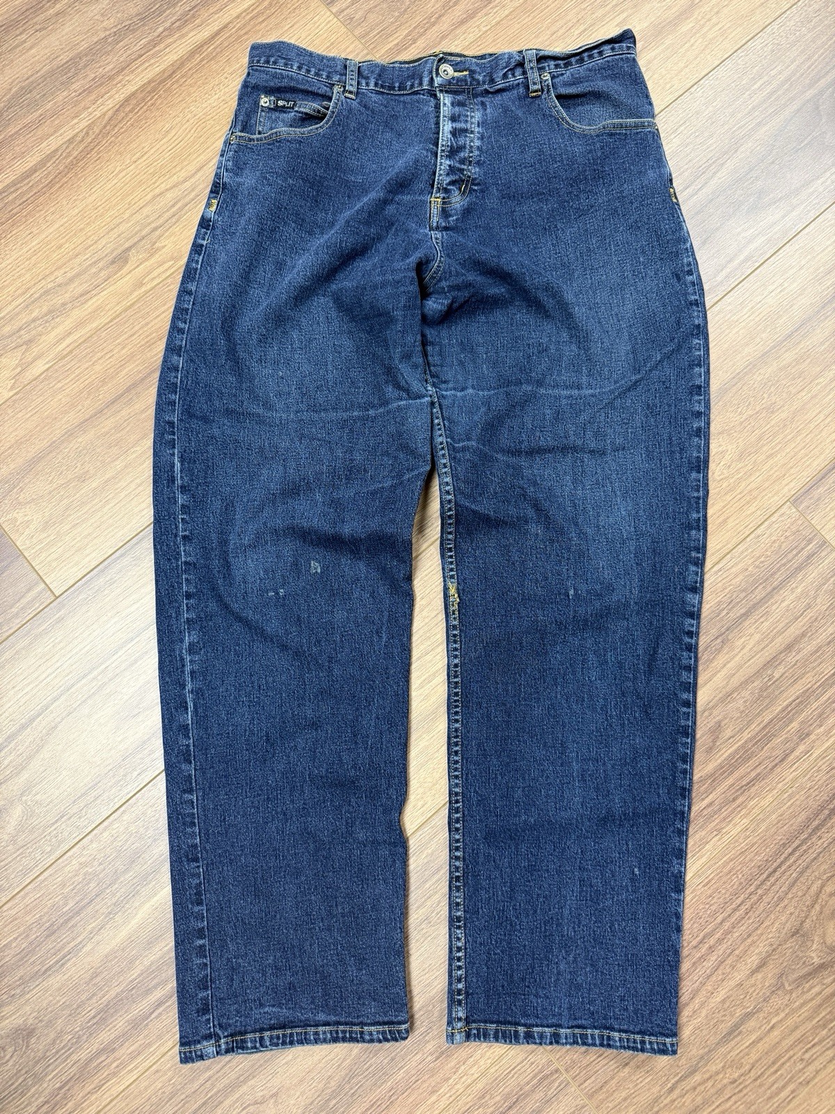 Vintage Split Skateboard Jeans Mens 36 Blue Y2K 90s Skater Baggy 