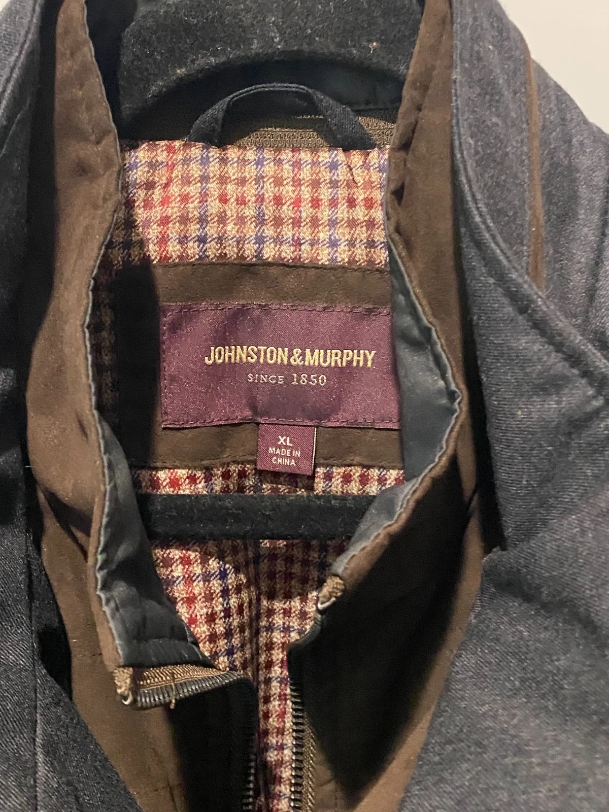 Johnston & Murphy  (Men's LRG.)  Wool  Blend Front Zip/Snap Coat - EUC !! image 4