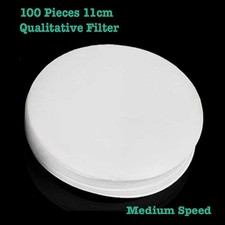 100Pcs Medium Speed Qualitative Filter Paper 11cm Filtration Lab Supply