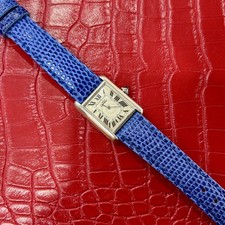 Vintage Cartier Must De | Ref 2416 | 22mm | Silver | Blue Leather Strap