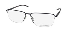 NEW PORSCHE DESIGN P8399 EYEGLASS FRAME HALF-RIM MENS A 59-15-145 METAL