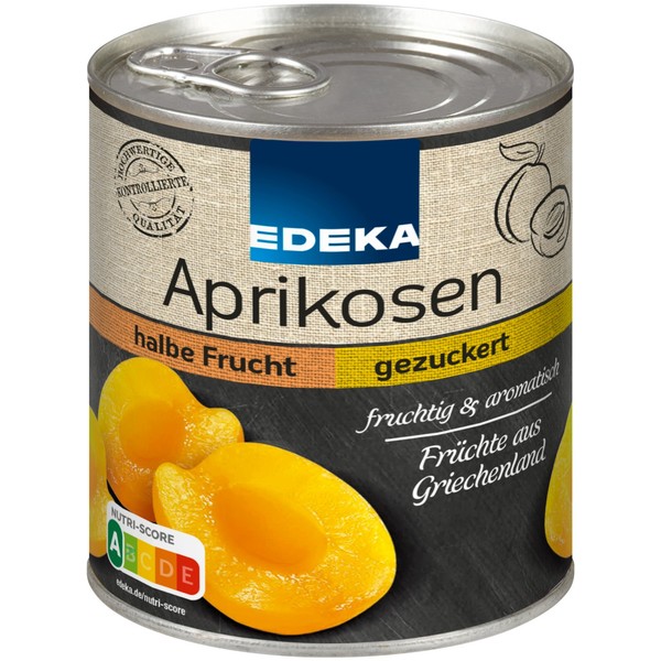 Edeka Aprikosen Halbe Frucht Gezuckert 820G Dose-image