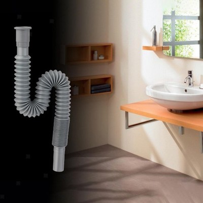 Waschbecken Waschbecken Ablaufrohr Verlängerungsschlauch Endrohr ABS Kunststoff Profi,