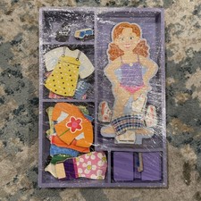Melissa Doug Magnetic Dress up Maggie Leigh Wooden doll Clothing