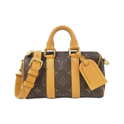 Authentic Louis Vuitton Monogram Leather Keepall Bandoulière 25 M14026 Bost...