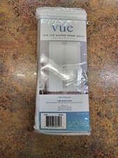 Vue Voile Sheer Single Rod Pocket Curtain Panel Solid Polyester White 59" x 84"