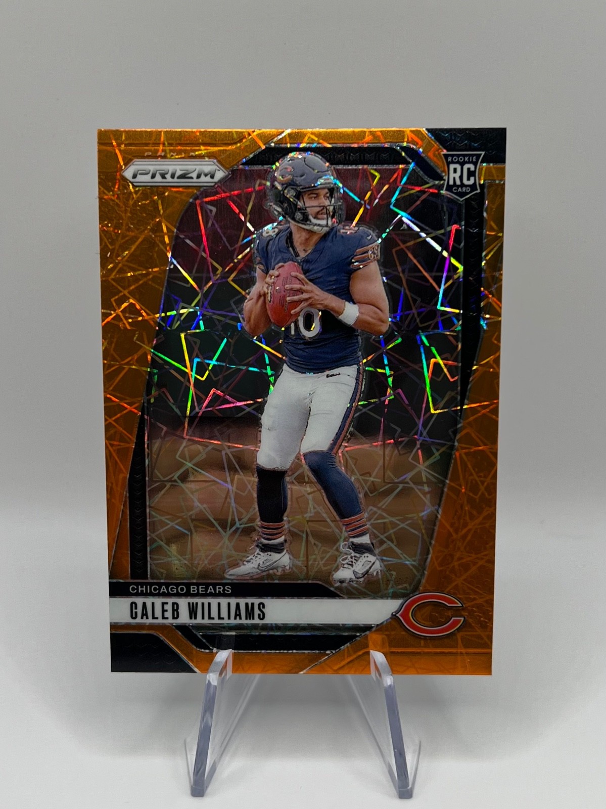 Caleb Williams - 2024 Panini Prizm Orange Lazer #301 RC - Chicago Bears
