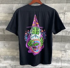 ZUMIEZ THE A-LAB WIZ GRAPHIC BLACK SHORT SLEEVE T-SHIRT MENS LARGE