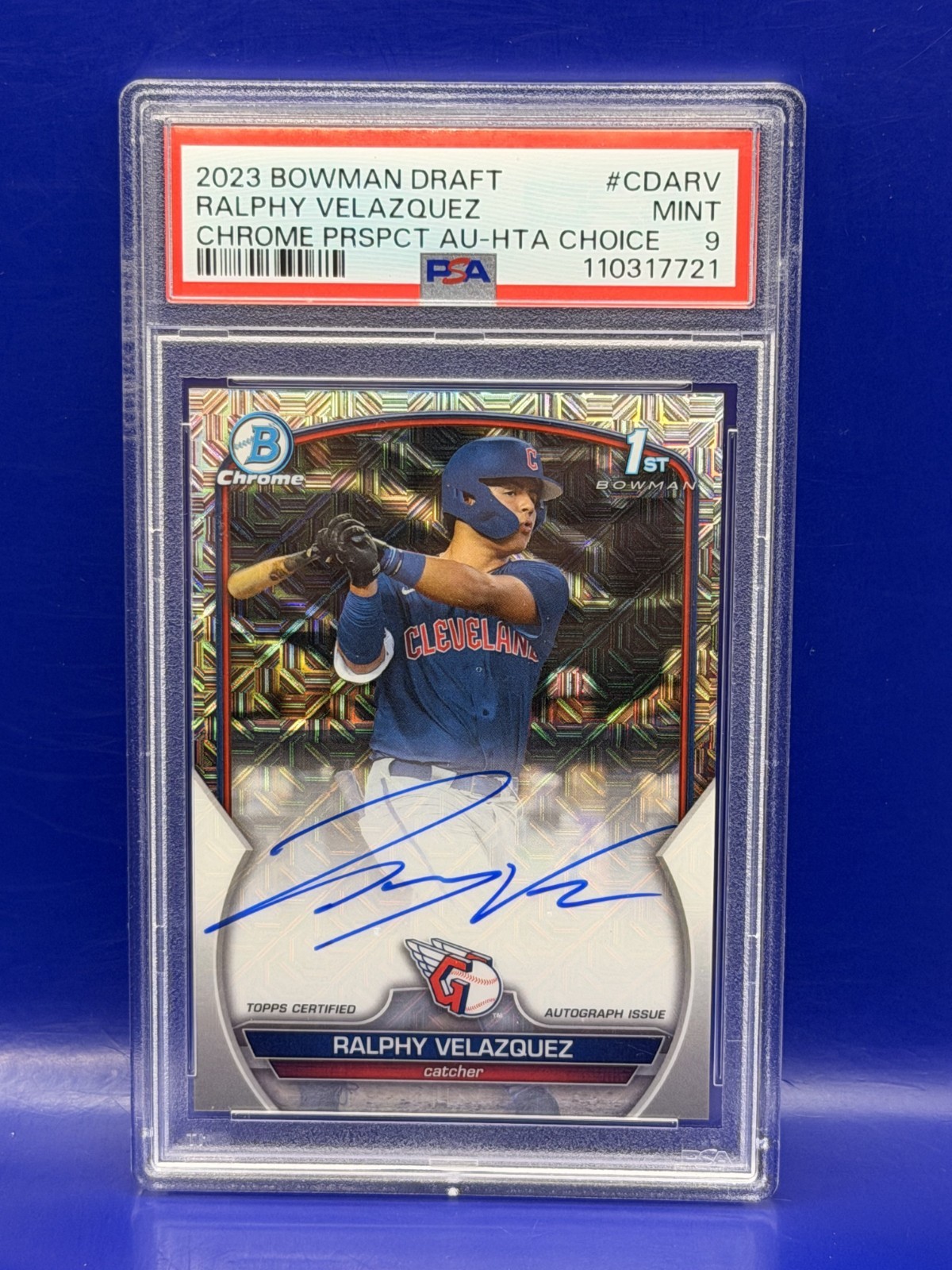 2023 Bowman Chrome Ralphy Velazquez 1st Auto Mojo Refractor 112/150 #CDA-RV