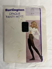 Vintage Pantyhose Hosiery Burlington Opaque Medium Hunter Green Nylon New In Pkg